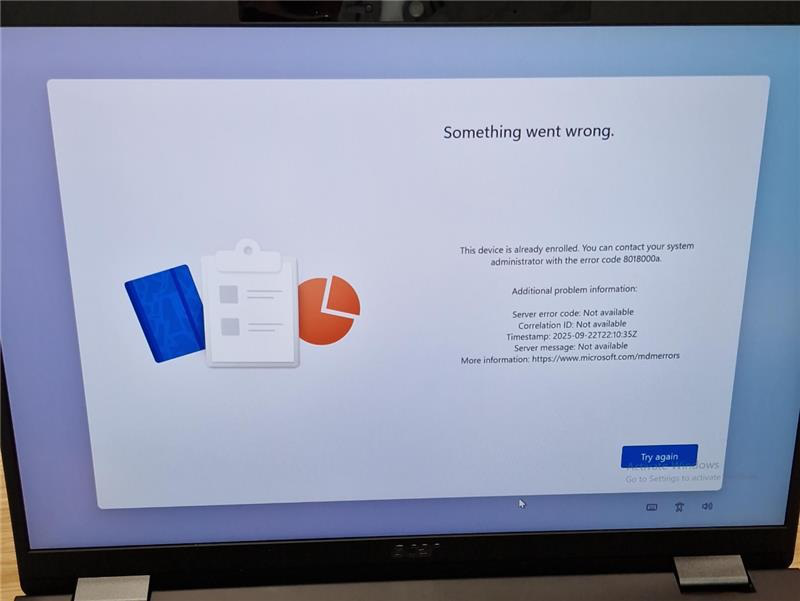 Device already enrolled error